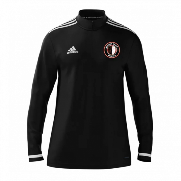 Adidas Club Zone Moonee Valley Knights Midplayer 1/4 Zip - Black White